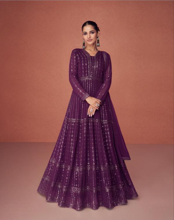 Aashirwad Gulkand Season Colors Georgette Wedding Wear Gown Collection